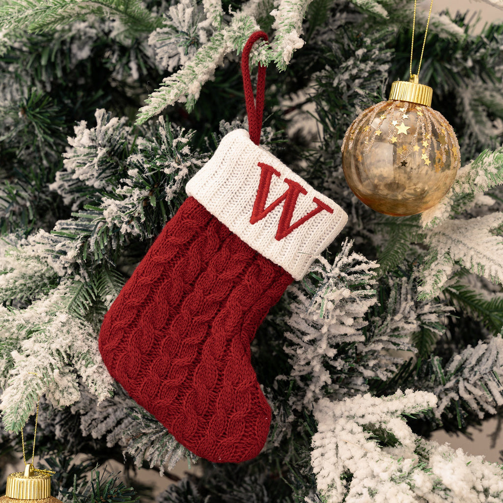 Letter Christmas Stocking Creative Hanging Ornament