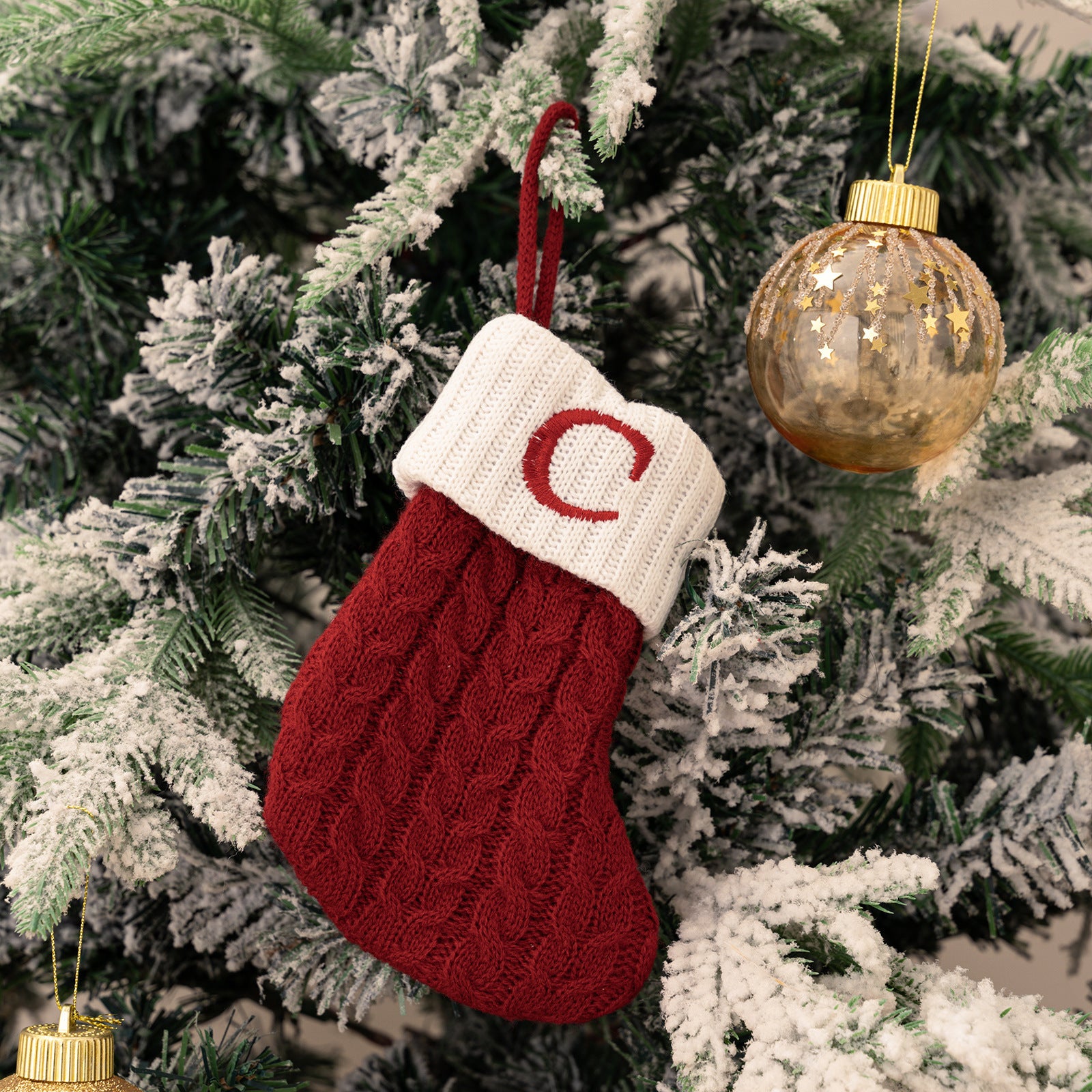 Letter Christmas Stocking Creative Hanging Ornament