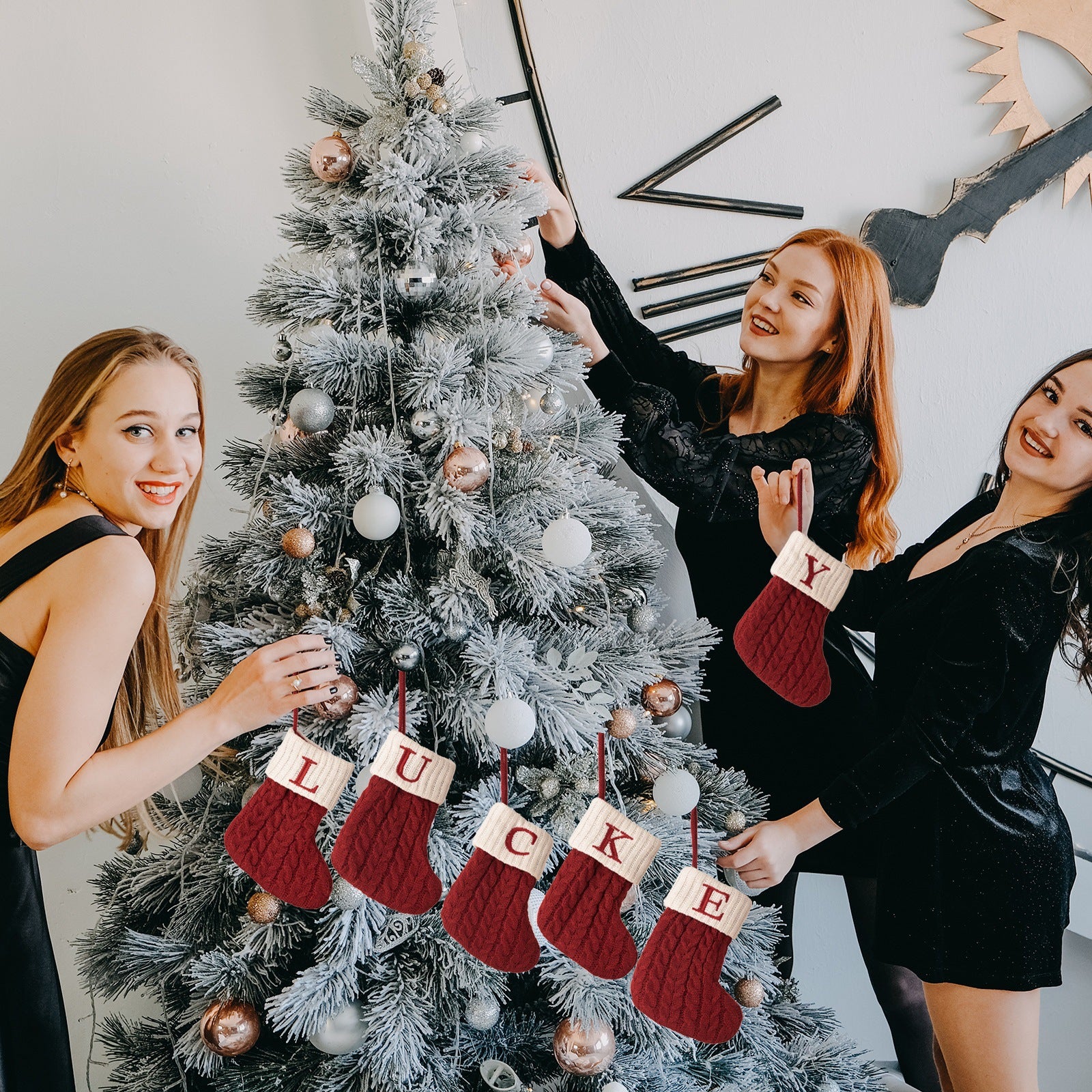 Letter Christmas Stocking Creative Hanging Ornament