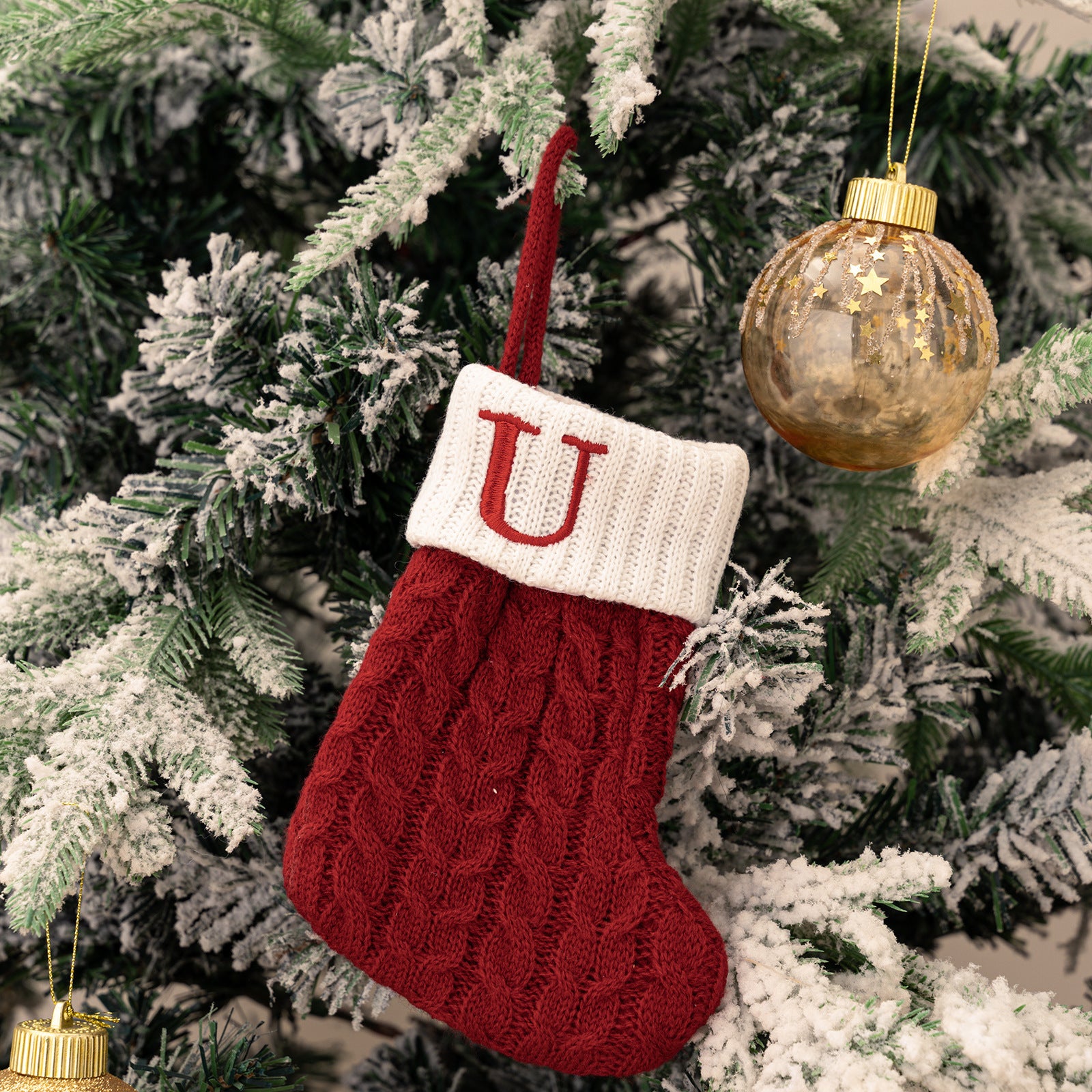 Letter Christmas Stocking Creative Hanging Ornament