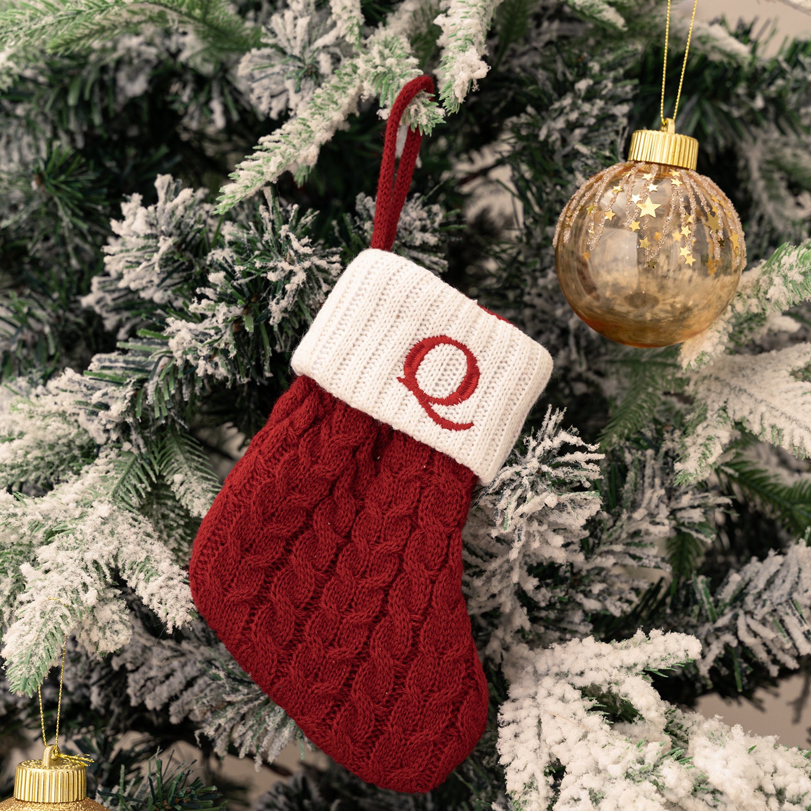 Letter Christmas Stocking Creative Hanging Ornament