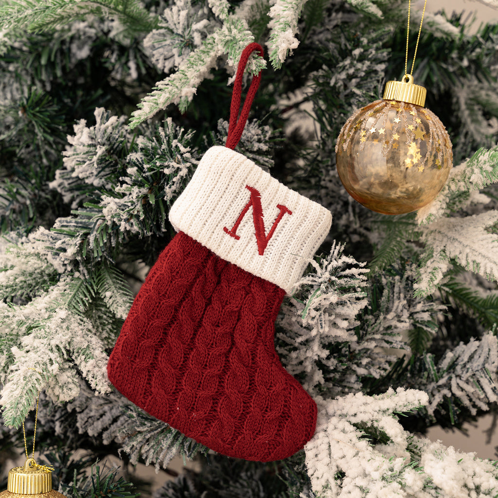Letter Christmas Stocking Creative Hanging Ornament