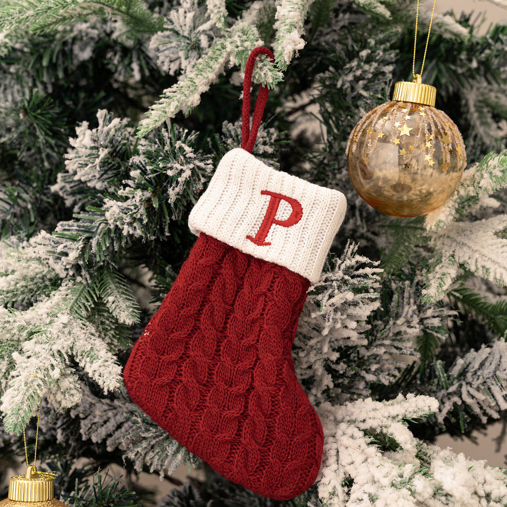 Letter Christmas Stocking Creative Hanging Ornament
